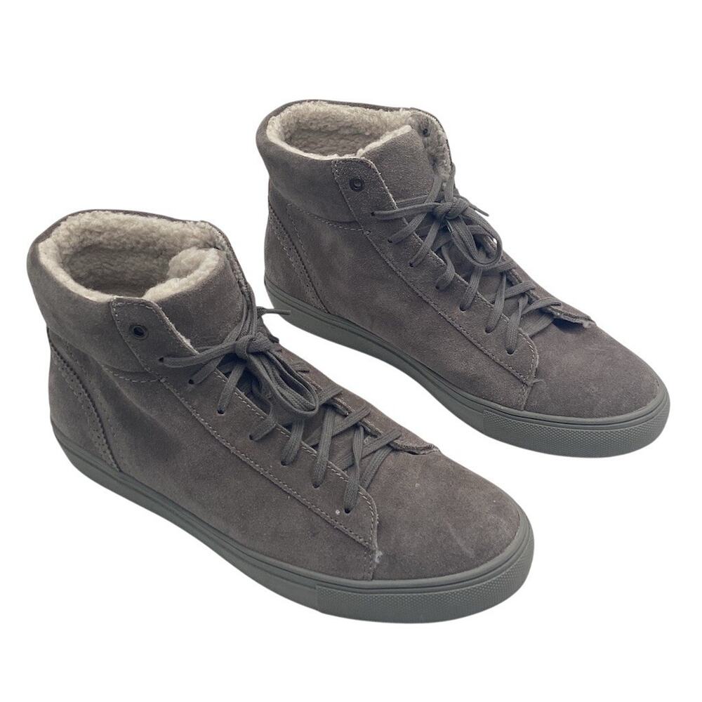 Express Men's High-Top Sneakers‎ Gray Faux Fur Lined Lace-Up Size 9.5